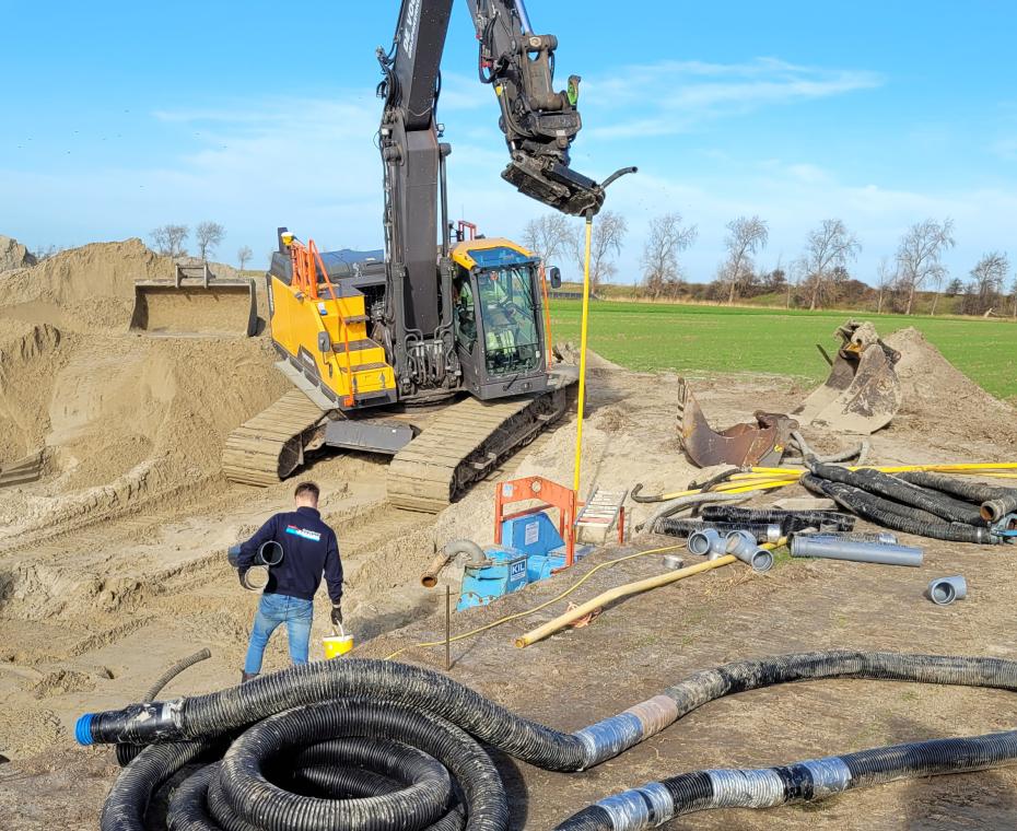 Foto van werkzaamheden in Noordgouw