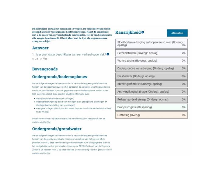 Kieswijzer zoet water plaatje